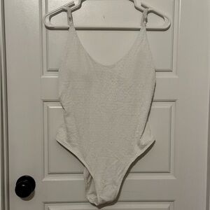 Aerie Cream White One Piece Swimsuit